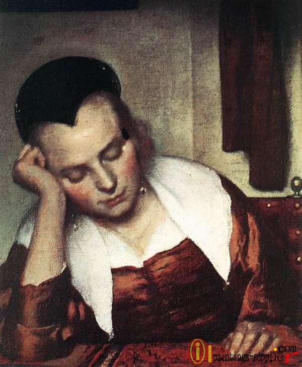 A Woman Asleep at Table detail1