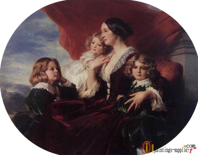 Elzbieta Branicka, Countess Krasinka and her Children.
