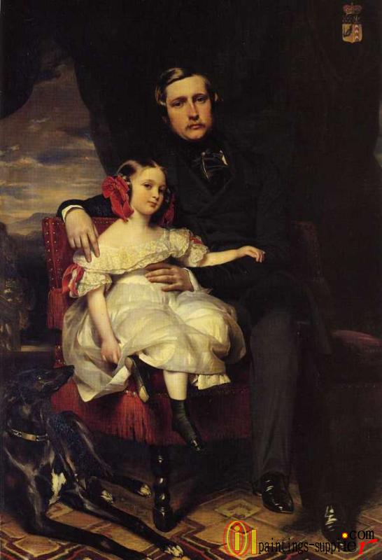 Napoleon Alexandre Louis Joseph Berthier, Prince de Wagram and his Daughter, Malcy Louise Caroline Frederique.