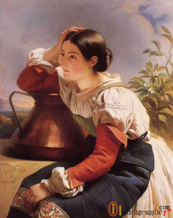 Young Italian Girl by the Well