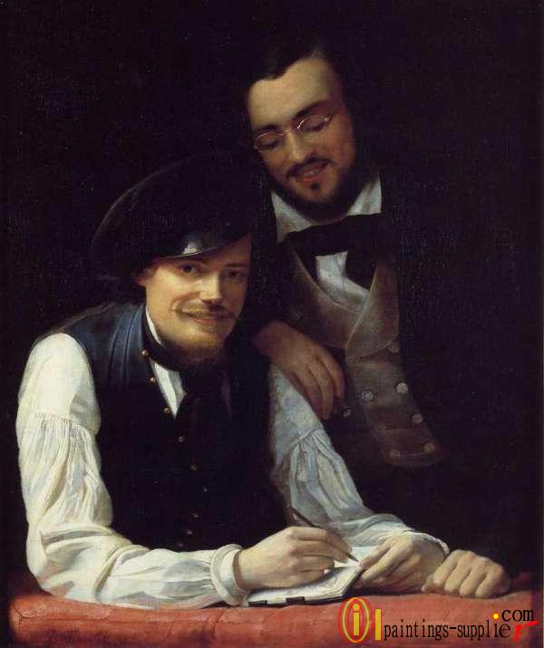 Self Portrait of the Artist with his Brother, Hermann.