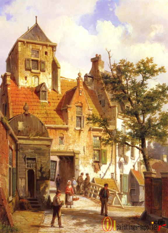 A Street Scene In Haarlem