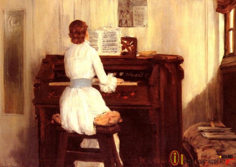 Mrs Meigs At The Piano Organ
