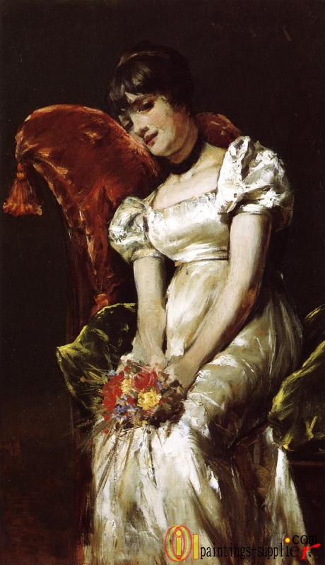 Young Girl with Flowers.