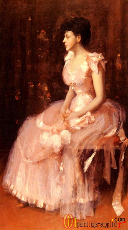 Portrait Of A Lady In Pink.
