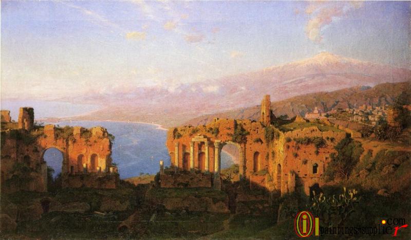 Ruins of the Roman Theatre at Taormina Sicily