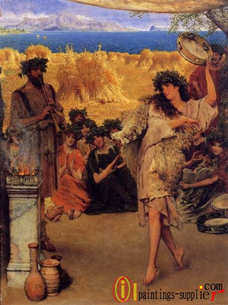 A Dancing Bacchante at Harvest Time