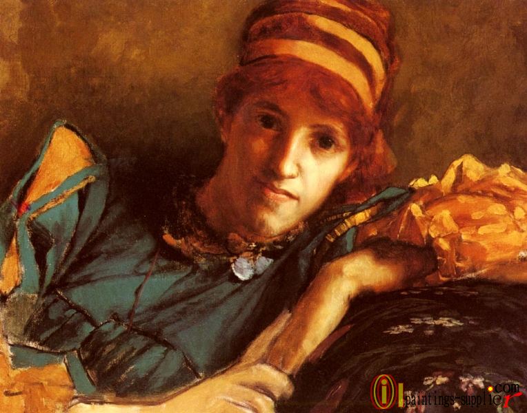 Alma Tadema Sir Laurence Portrait Of Miss Laura Theresa Epps