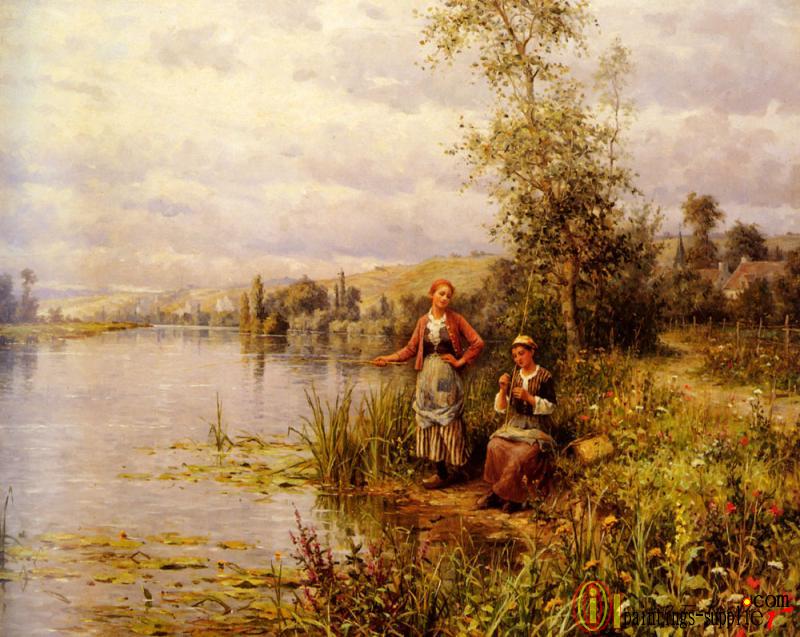 Country Women Fishing on a Summer Afternoon