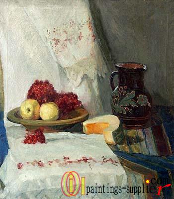 The still life with snowball tree