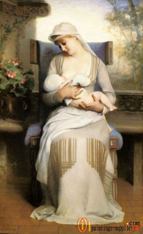 Young Mother Feeding Her Baby,1881