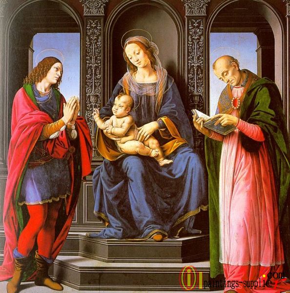 The Virgin and Child with St Julian and St Nicholas of Myra.