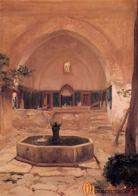 Courtyard of a Mosque at Broussa,1867