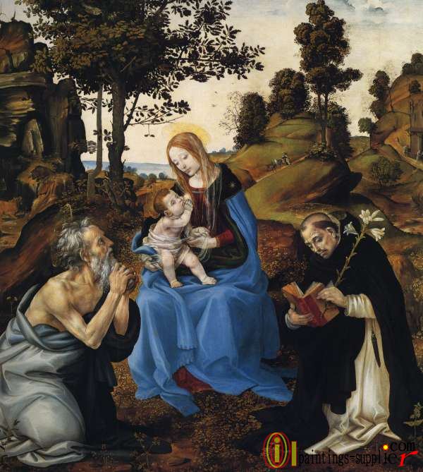 The Virgin and Child with Sts. Gerome and Dominic