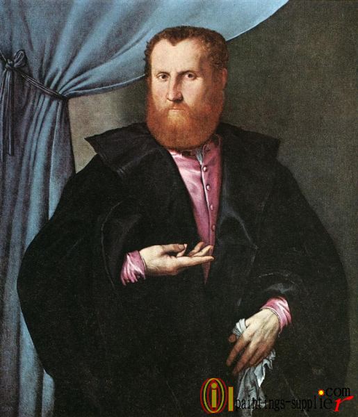 Portrait of a Man in Black Silk Cloak c1535