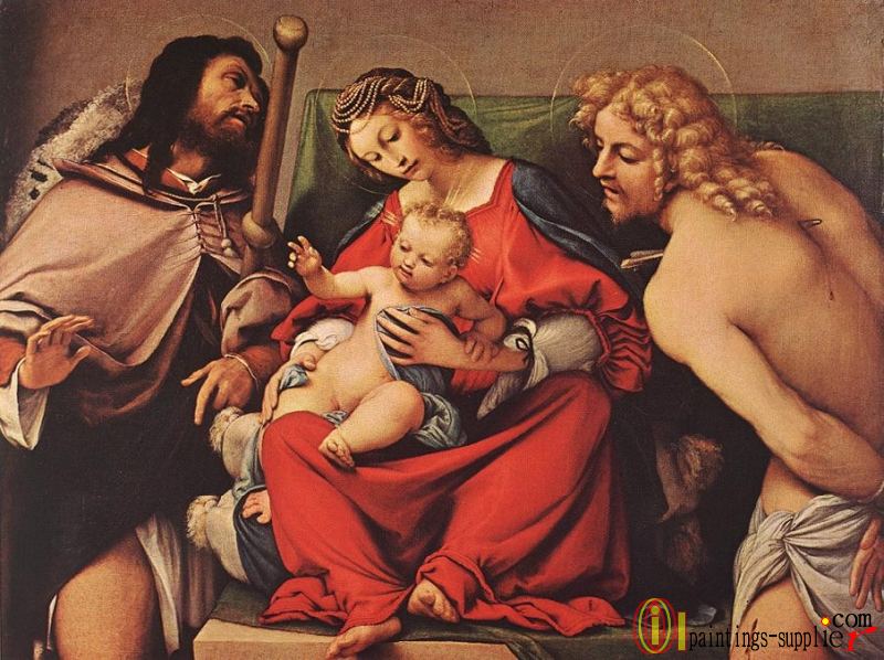 Madonna with the Child and Sts Rock and Sebastian c1522