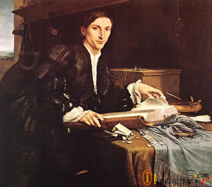 Portrait of a Gentleman in his Study c1527