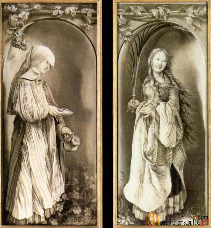 St Elizabeth and a Saint Woman with Palm