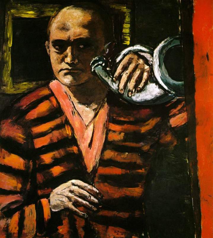Self-Portrait with Horn,1938