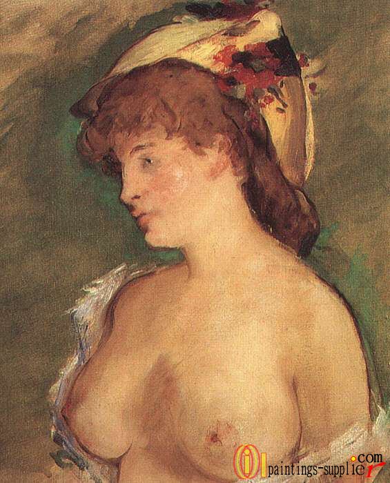 Blonde Woman with Bare Breasts,1878.