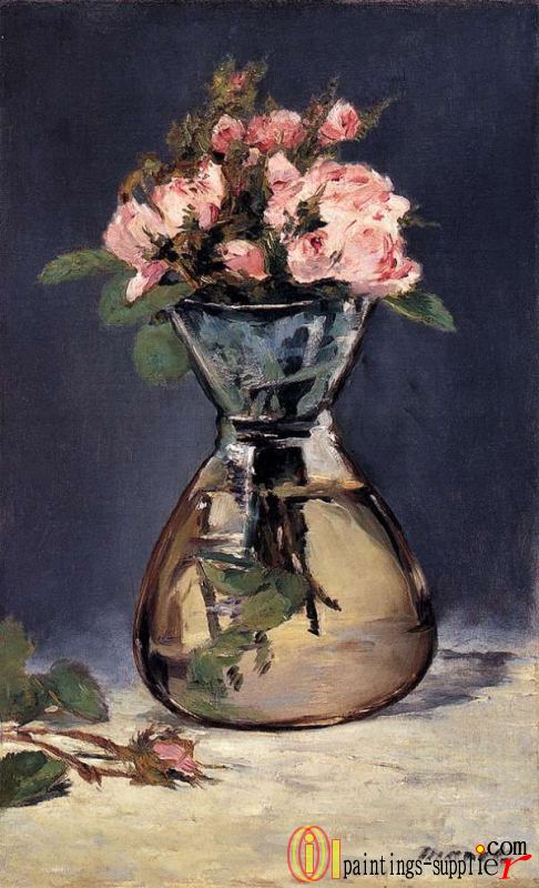 Moss Roses In A Vase,1882.