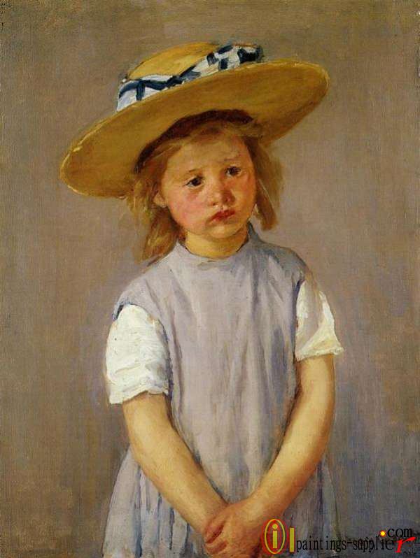 Little Girl in a Big Straw Hat and a Pinnafore,1886
