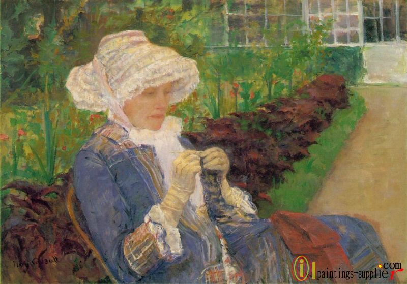Lydia Crocheting in the Garden at Marly,1880.