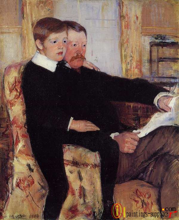 Portrait of Alexander J. Cassat and His Son Robert Kelso Cassatt,1884-1885