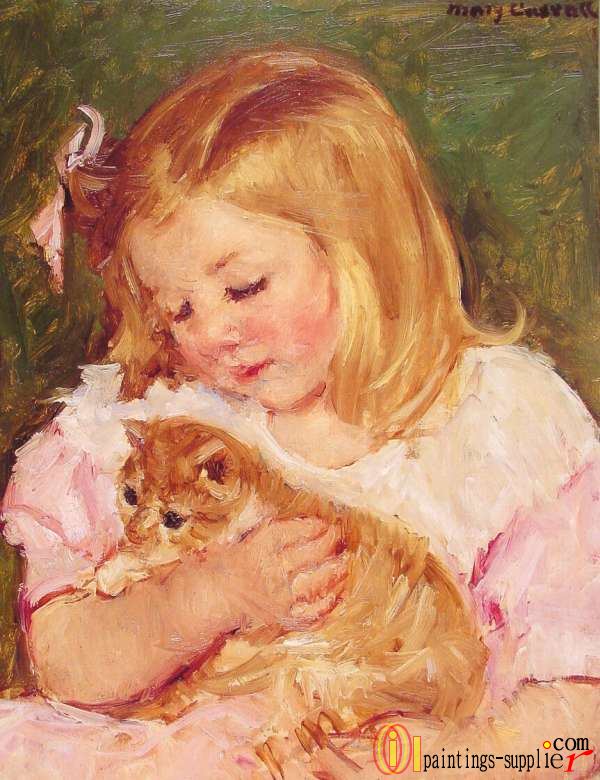 Sara Holding A Cat,1908.
