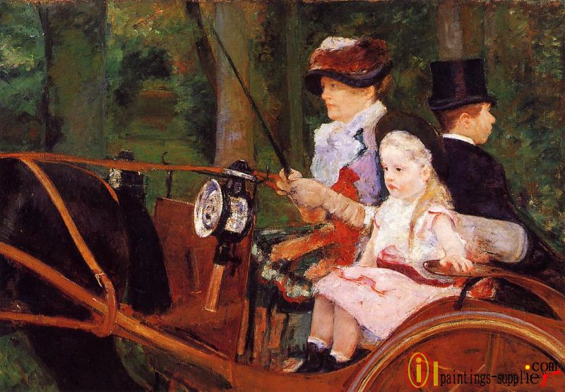 Woman and Child Driving,1892