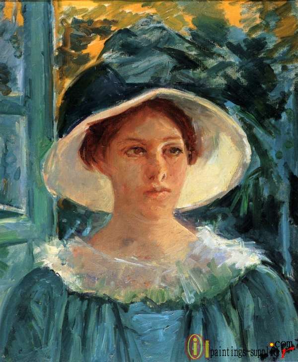 Young Woman In Green, Outdoors In The Sun,1914