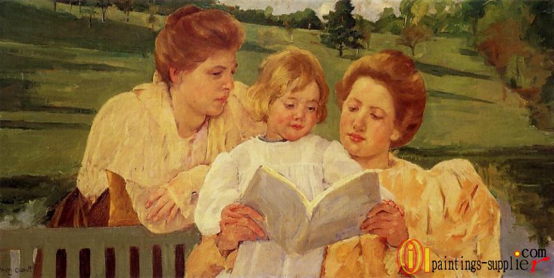 The Garden Reading,1880.