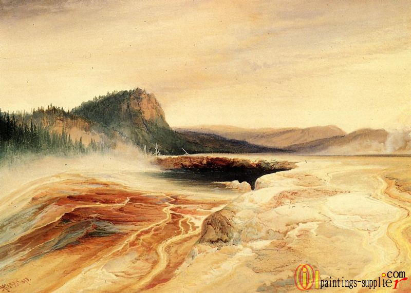 Giant Blue Spring, Yellowstone,1873.
