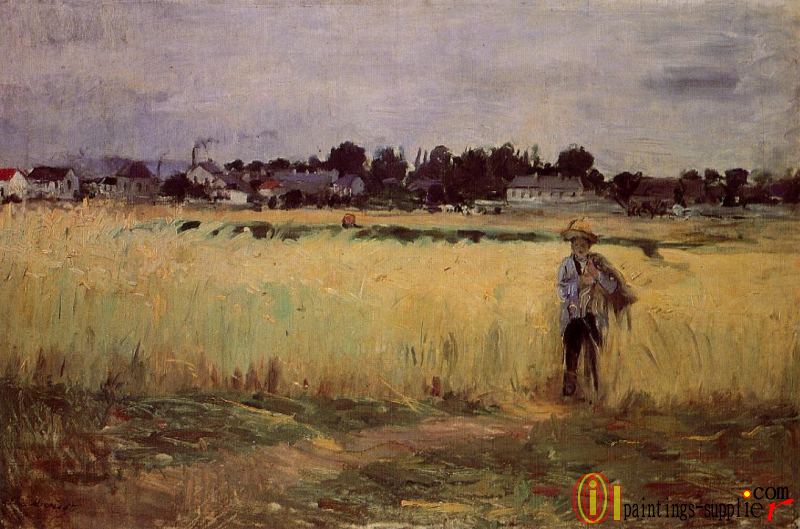In the Wheat Fields at Gennevilliers,1875.