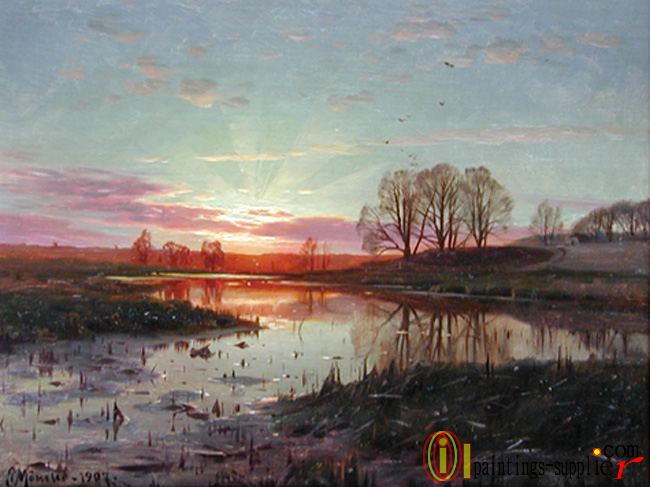 Evening at Naesbyholm,1907