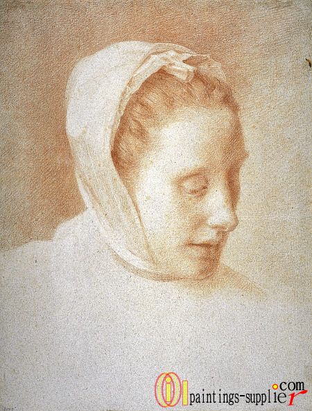Head of Margaret Lindsay, the Artist's Second Wife, Looking Down,1776