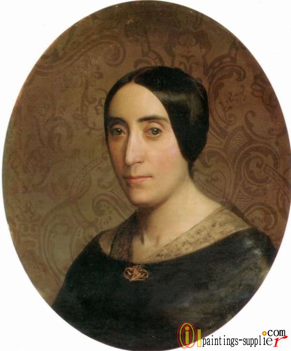 A Portrait of Amelina Dufaud Bouguereau,1850