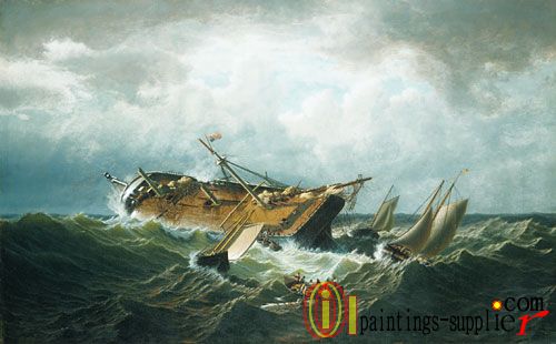 Shipwreck off Nantucket (Wreck off Nantucket after a Storm)