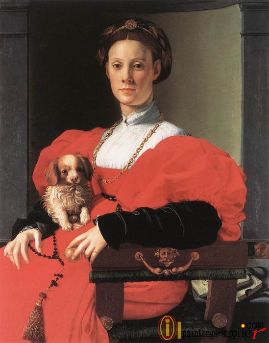 Portrait of a Lady with a Puppy,1532-36