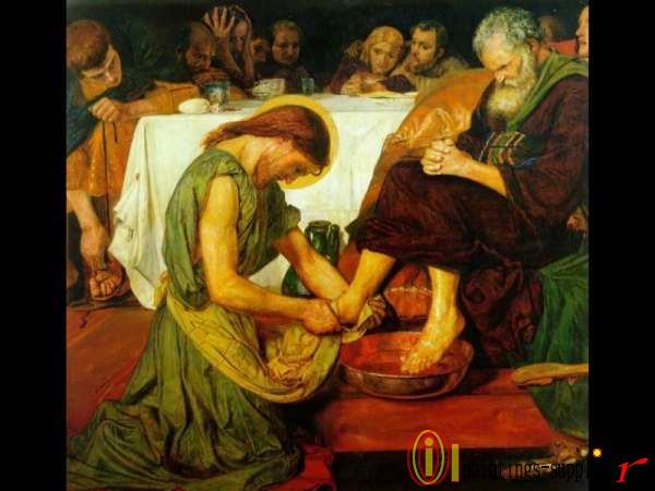 Jesus washing Peter's feet at the Last SupperJesus washing Peter's feet at the Last Supper,1865