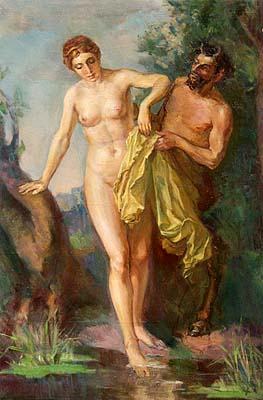 Satyr and nymph I(from triptich)