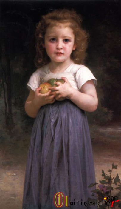 Petite fille tenant des pommes dans les mains,1895