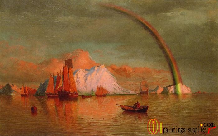 Arctic Sunset with Rainbow,1877