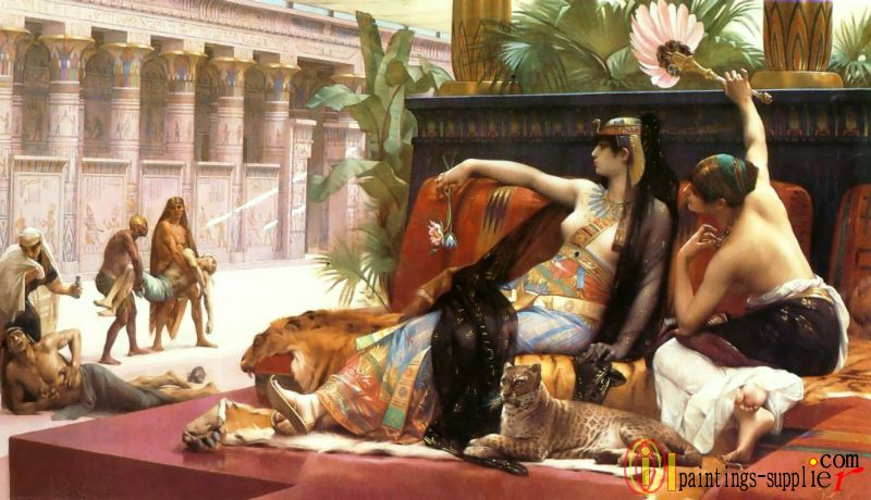 Cleopatra Testing Poisons on Condemned Prisoners ,1887