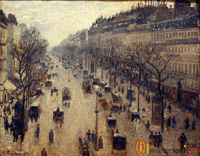 The Boulevard Montmartre on a Winter Morning, 1897
