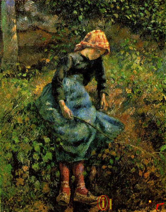 Young Peasant Girl with a Stick