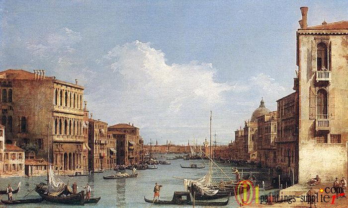 The Grand Canal from Campo S. Vio towards the Bacino ,1729-1734