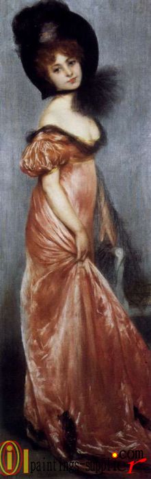 Young Girl In A Pink Dress