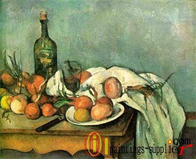 Still Life with Onions and Bottle, 1896 - 98.