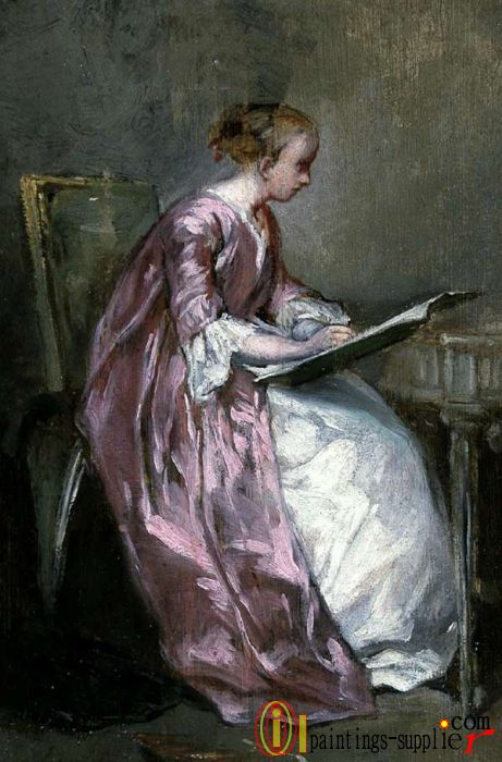 A Young Girl Drawing